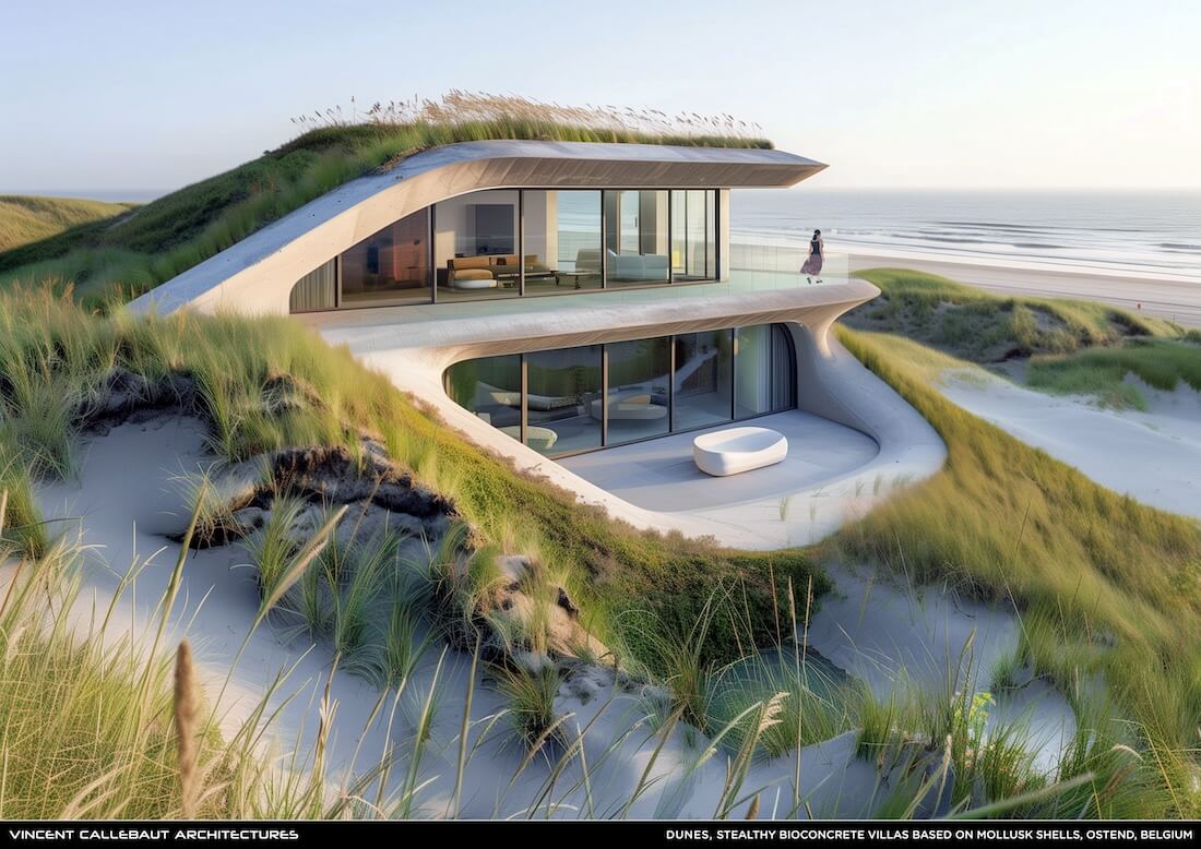 DUNES Stealthy Bioconcrete Villas Based Futuristic