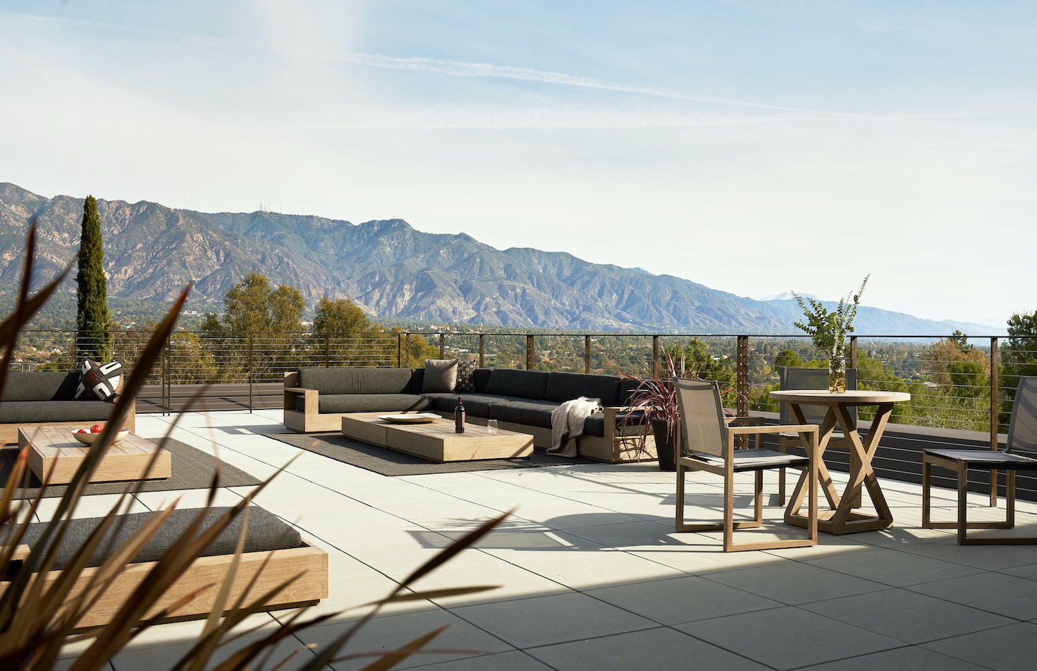 rooftop terrace with beautiful landscape view 