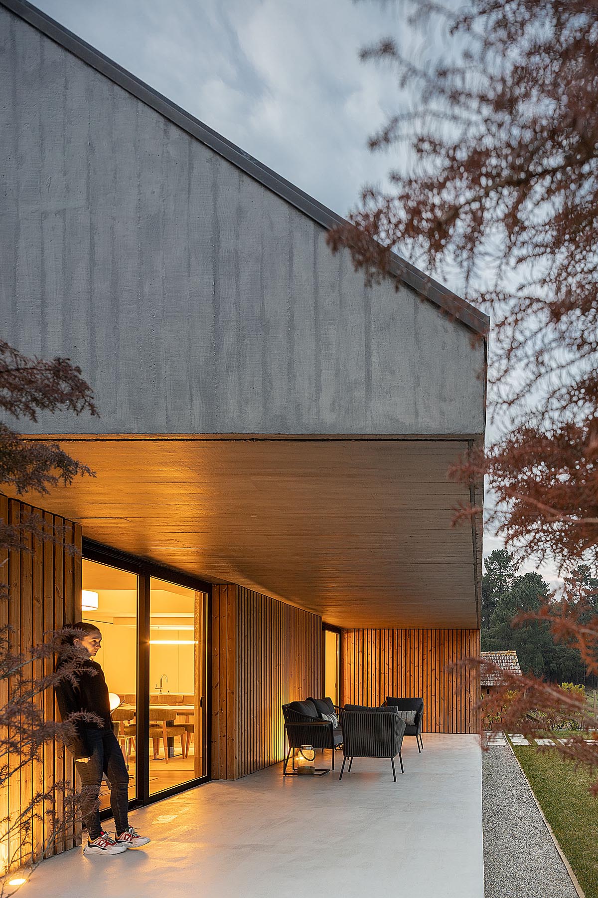 house with lighting at night 