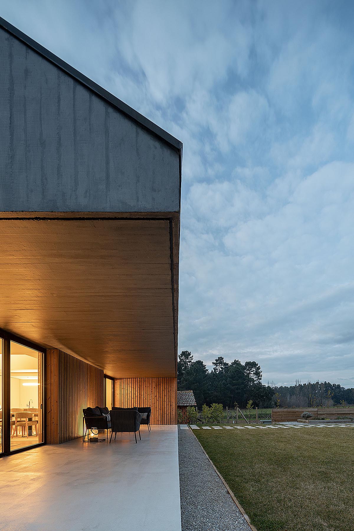 house with lighting at night 