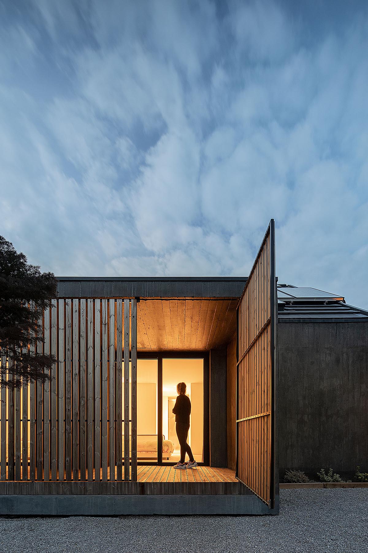 house with lighting at night 