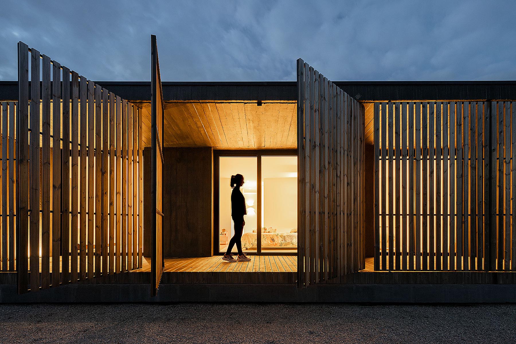 house with lighting at night 