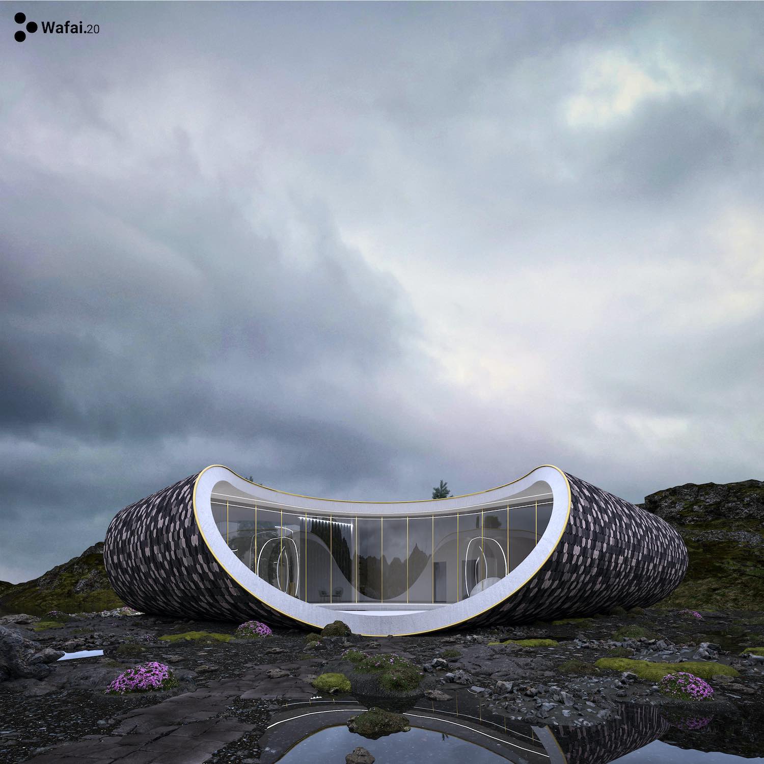 Scandinavian Seashell House by Wafai Arc|Organic House