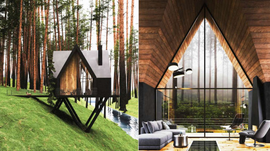 Slope House: A Tiny Cabin in Gilan, Iran|Visualization