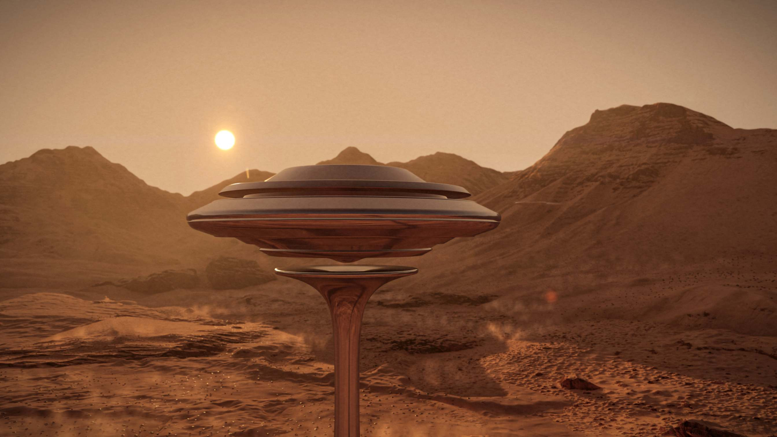 ILO Levitating building on Mars by LenzFuturistic