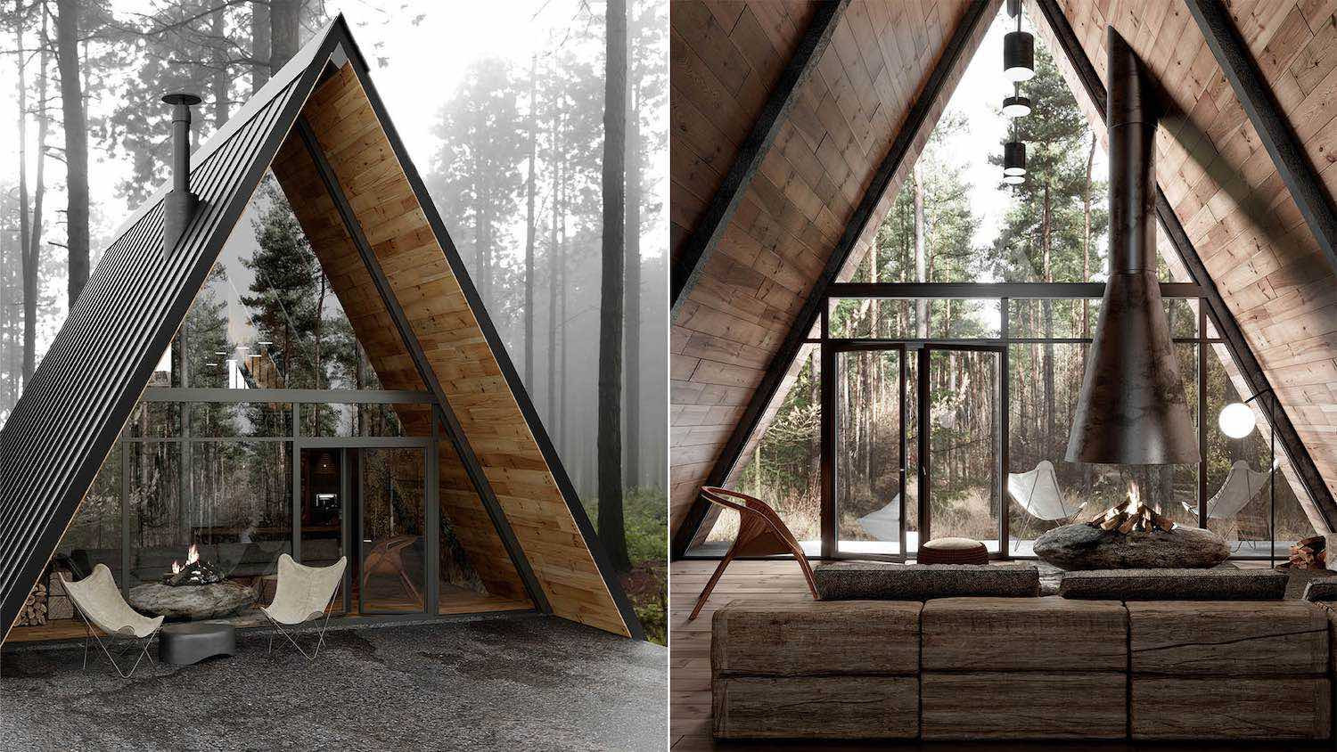 Modern A Frame Cabin In Lake Tahoe Calivisualization