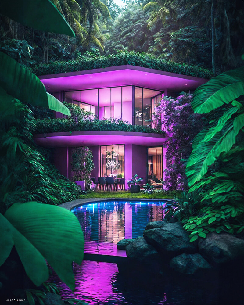 Secret Jungle House by Amin Moazzen|Futuristic