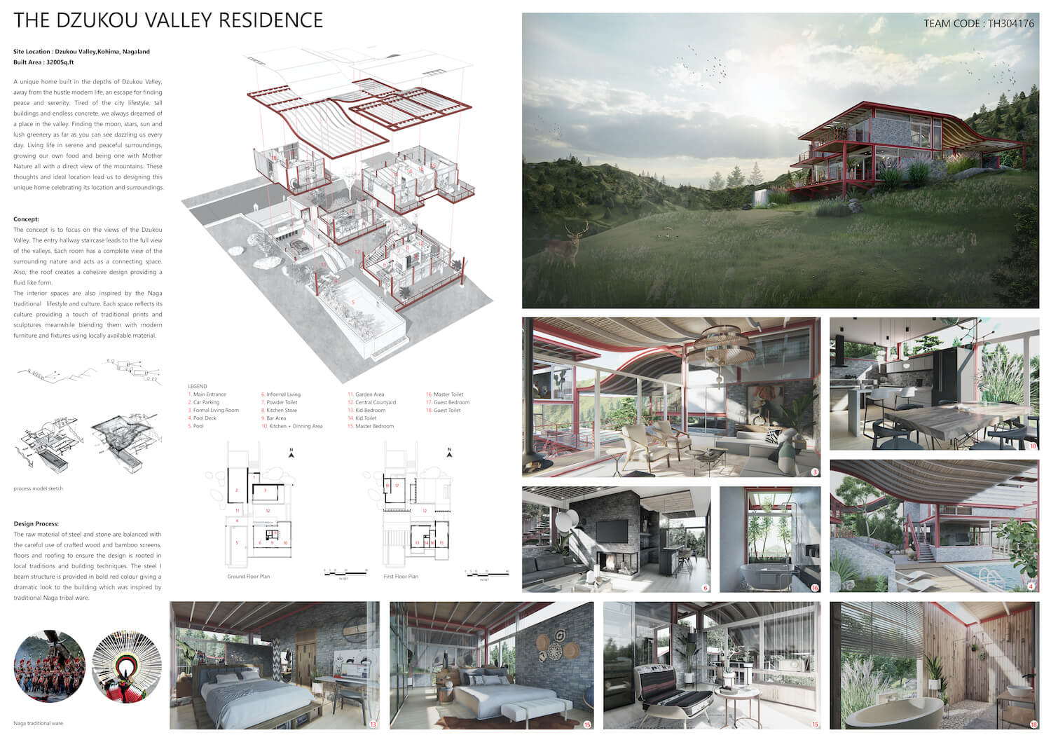 The Dzukou Valley Residence in Kohima, I|Visualization