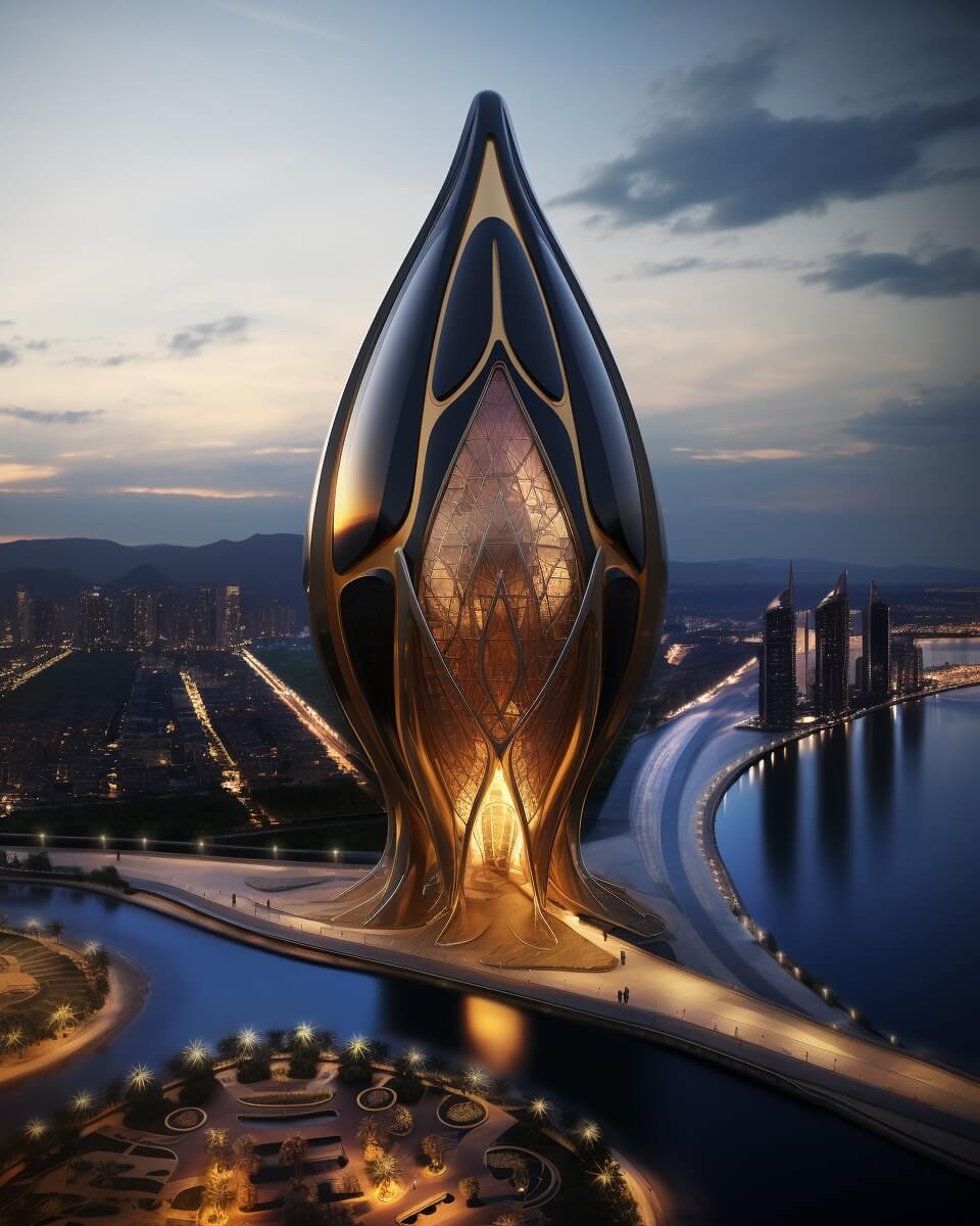 Kadus Tower, Dubai (UAE) by Kolsoum Ali|Futuristic