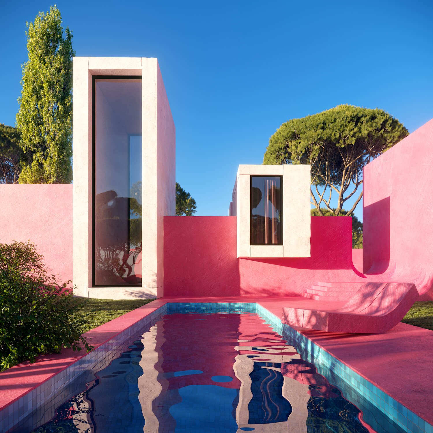 Pink Pavilion, Los Angeles, California b|Visualization