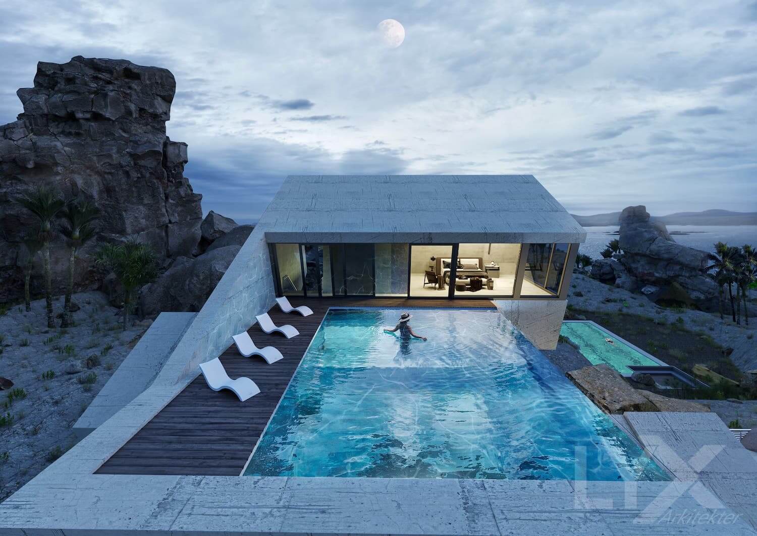 Brutalist House Iceland By LYX Arkitekt Visualization