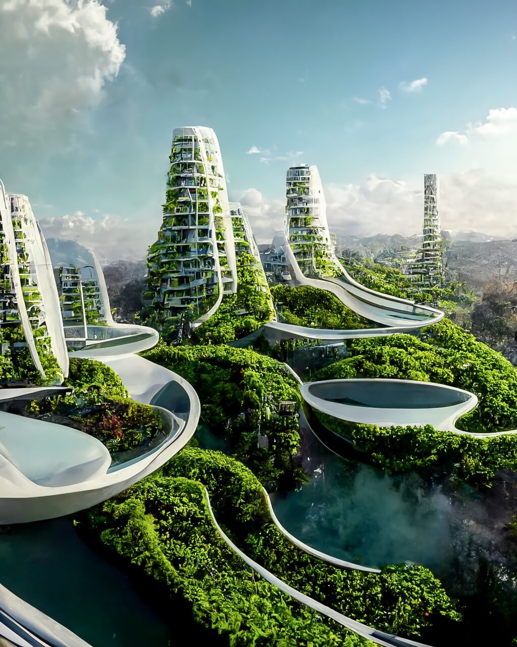 AI generated Future Cities By Manas Bhat Futuristic