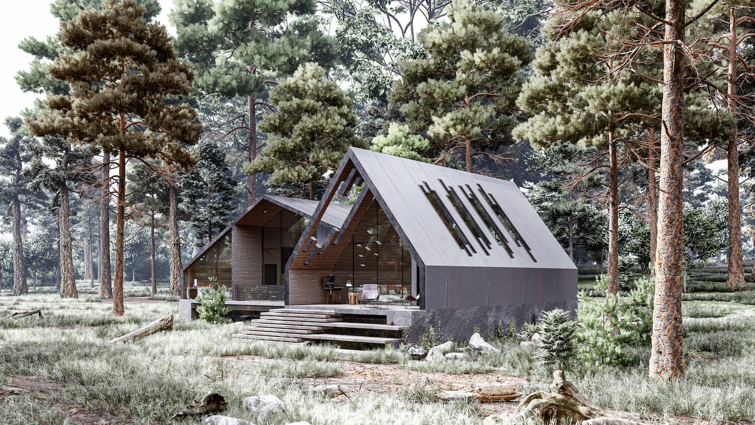 Puzzle Cabin in Ayskaya, Ufa, Russia by|Visualization