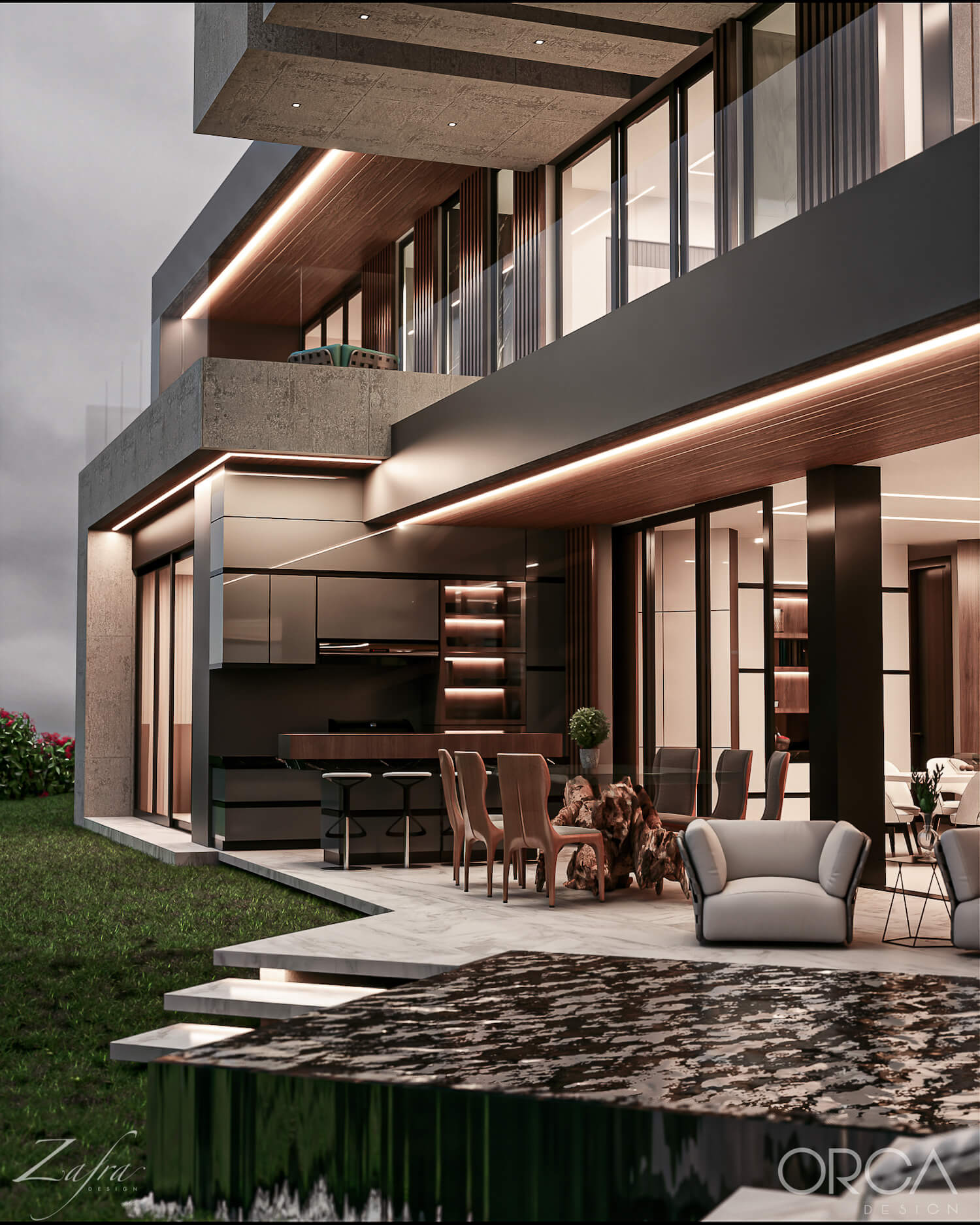 Casa Modelo: Incredible Black and Concre|Visualization