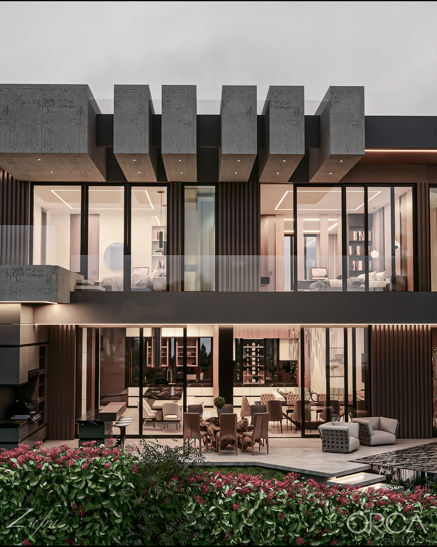 Casa Modelo: Incredible Black and Concre|Visualization