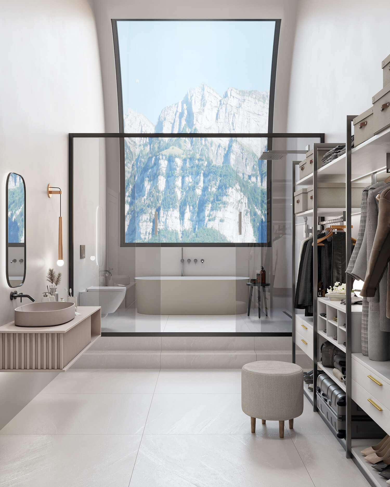 modern bathroom interior 