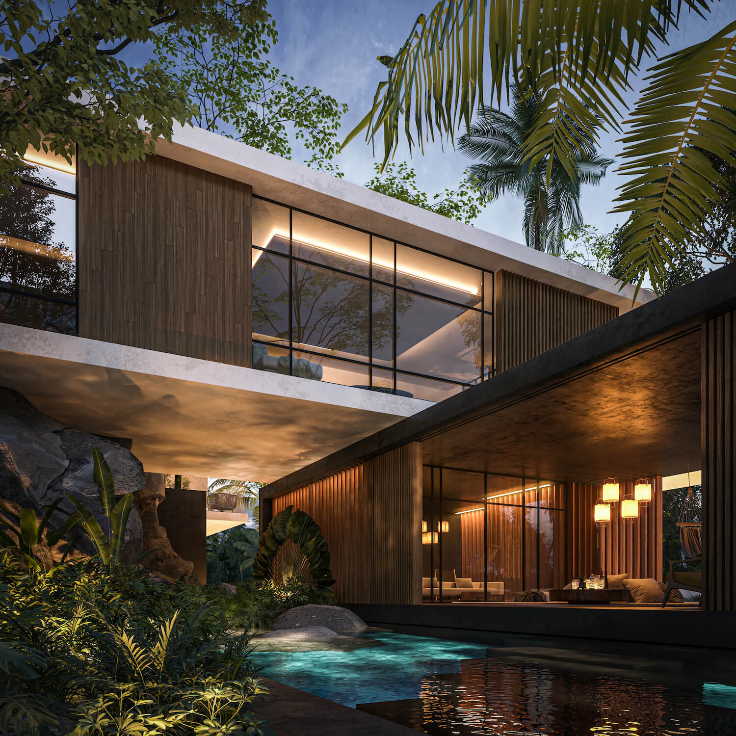 UMAN HA - Luxury Jungle Villa, Tulum Bea|Visualization