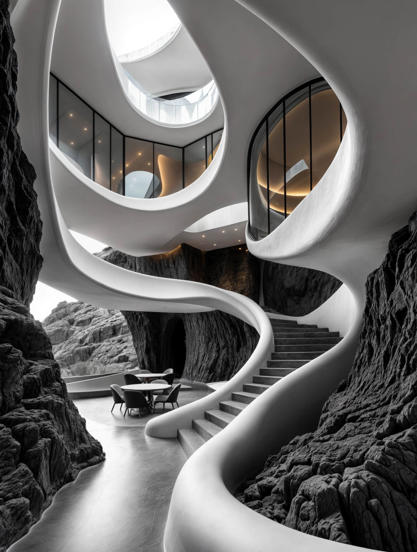 Villa on the rock by Akkenzhe Ubaidulla|Futuristic