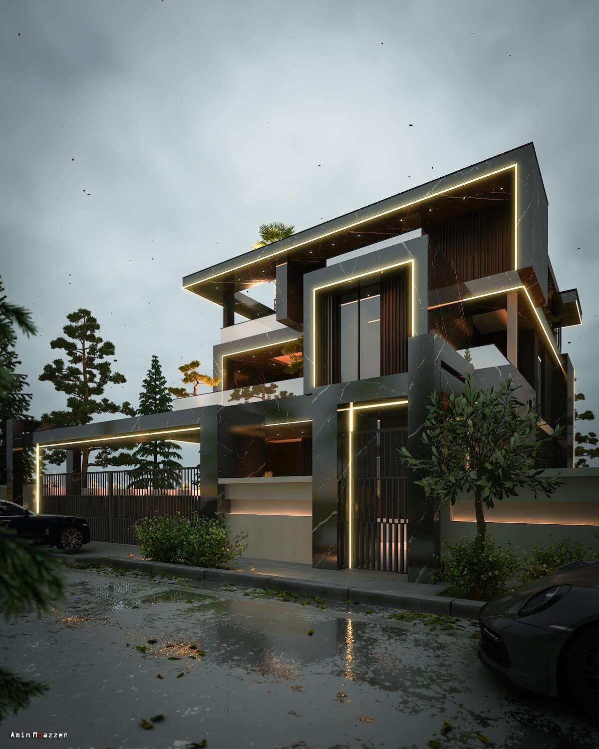 Onyx Villa, Rasht, Iran by Amin Moazzen|Visualization