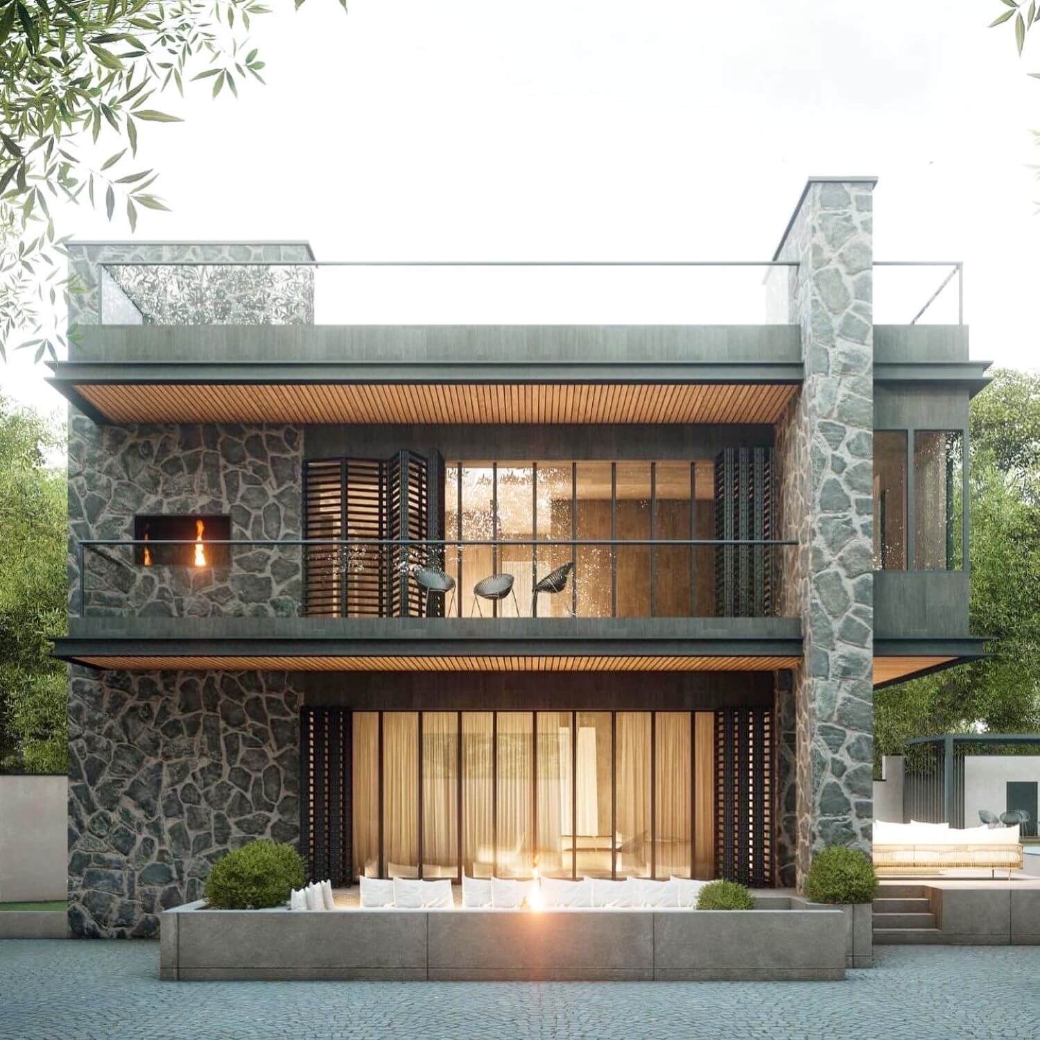 Afshar Villa in Saghez, Iran by Aran Arc|Visualization