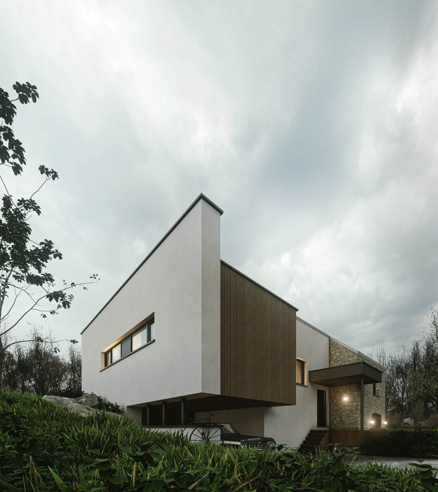 Axono House in Zulte, Belgium designed b|Visualization