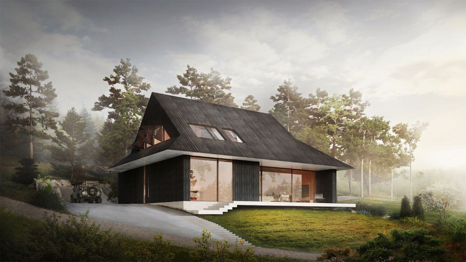 The Little Eaves House, Poland by BXB St|Visualization