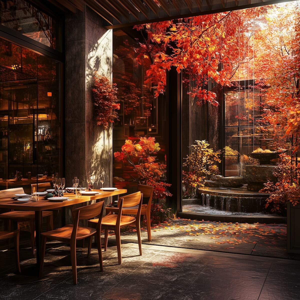 Autumn Cafe Restaurant Design by Sahar G|Visualization