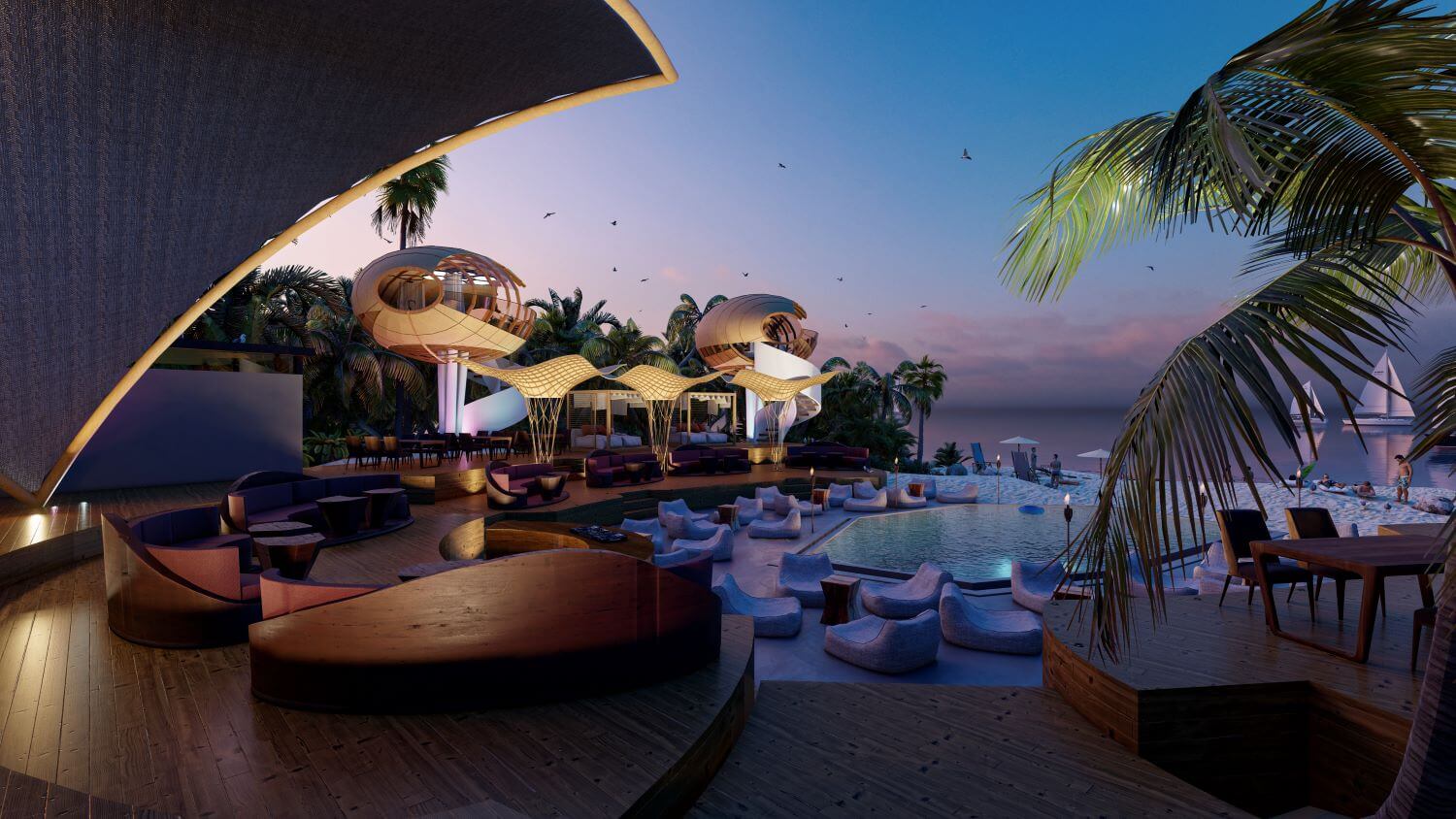 AETERNUM Beach Club in Tulum, Mexico by|Visualization