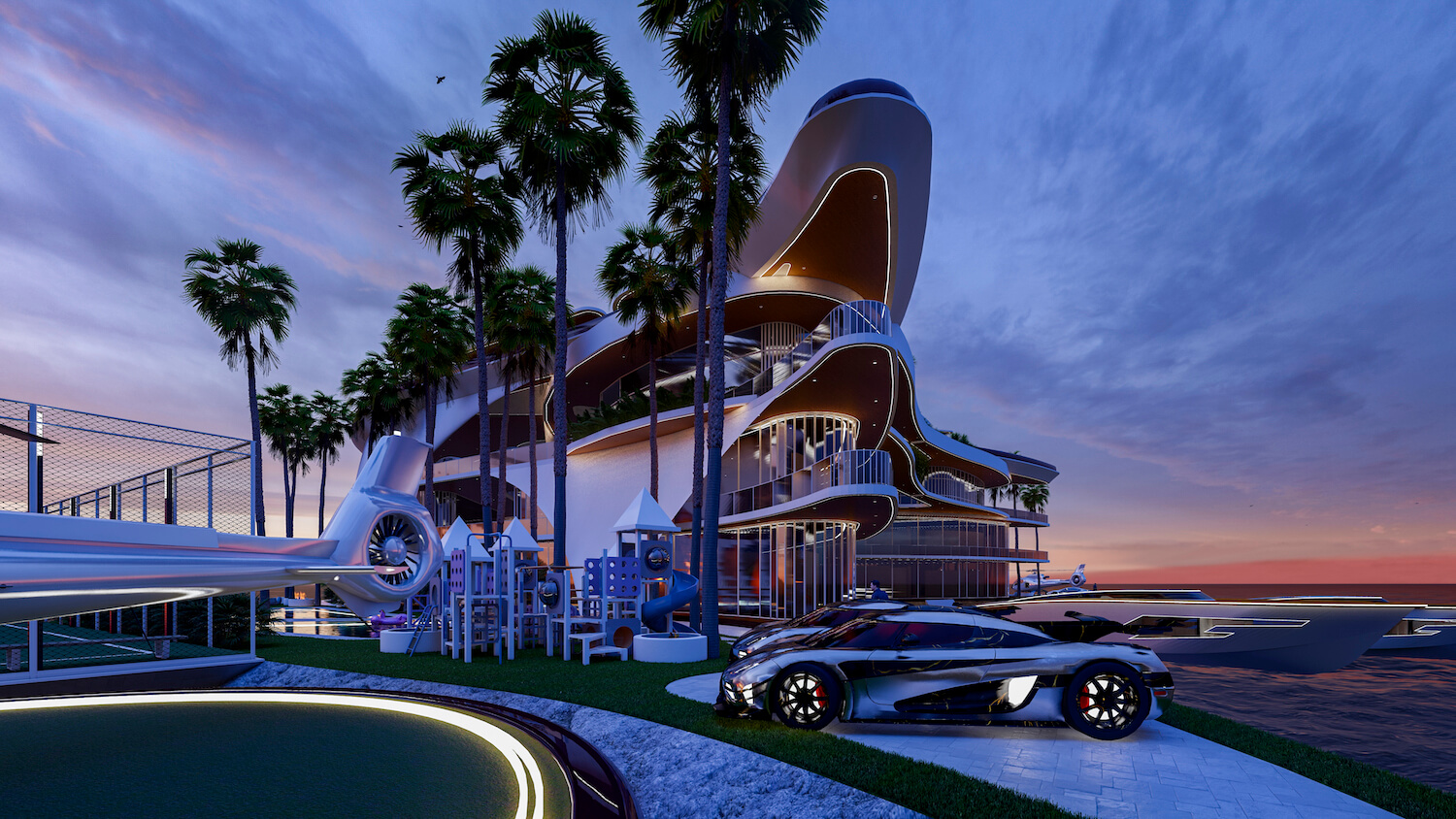 Messi Mansion in Miami by Veliz Arquitec|Visualization