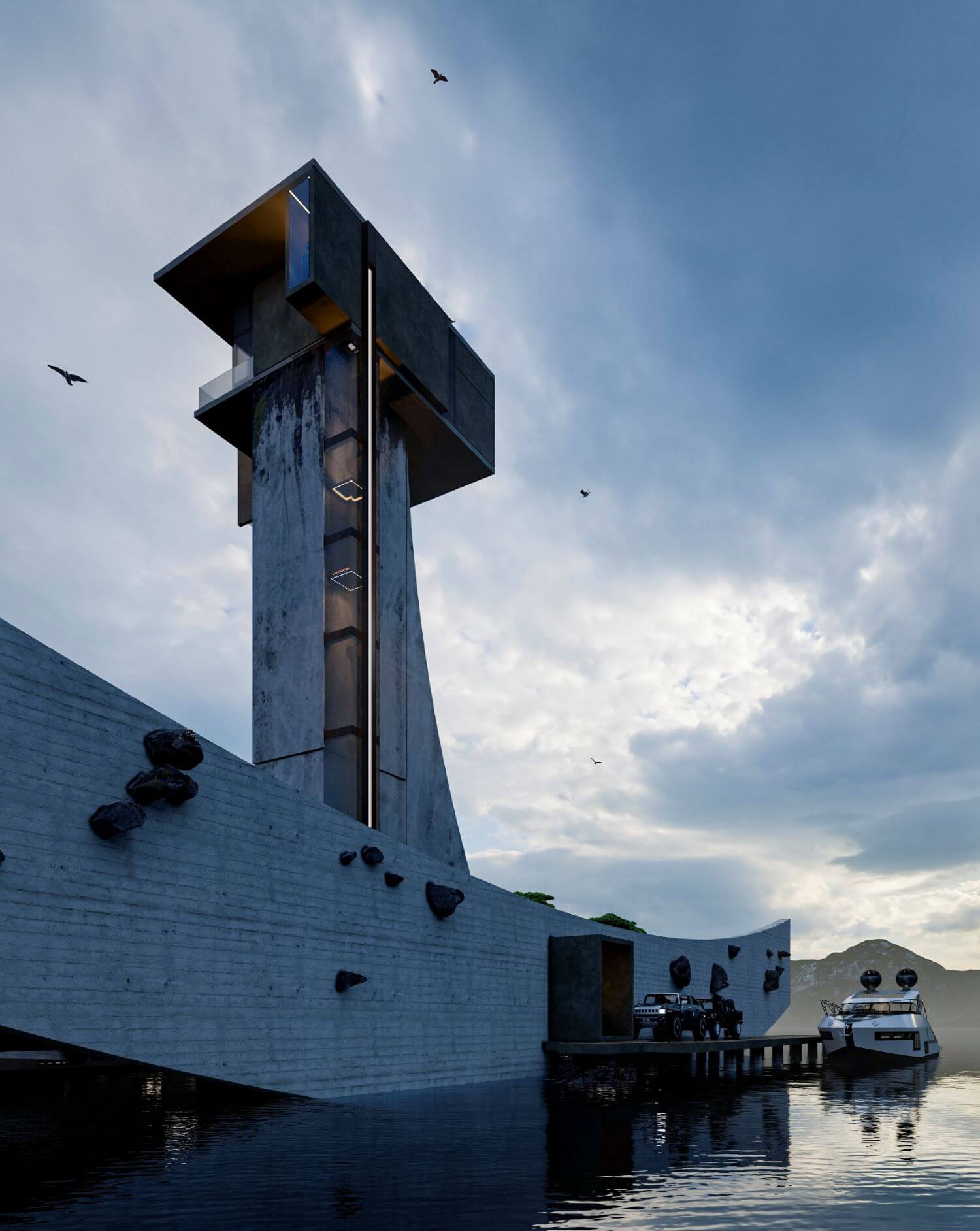 Sea Moon House by Veliz Arquitecto|Visualization