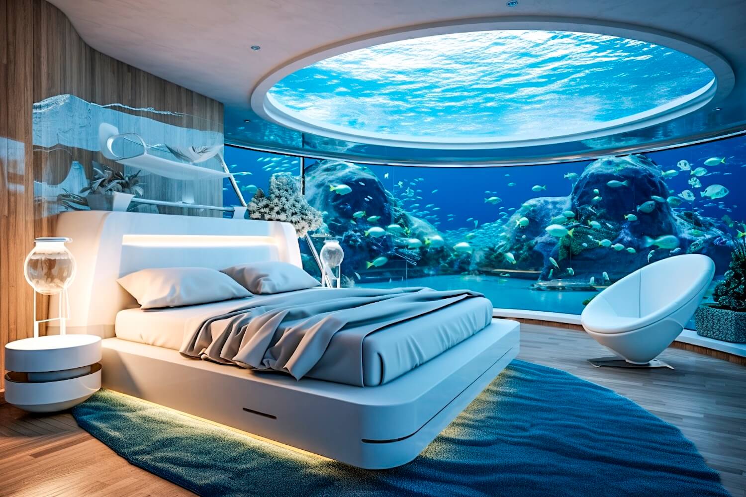 AquaHarmony: Futuristic Coastal Living b|Futuristic