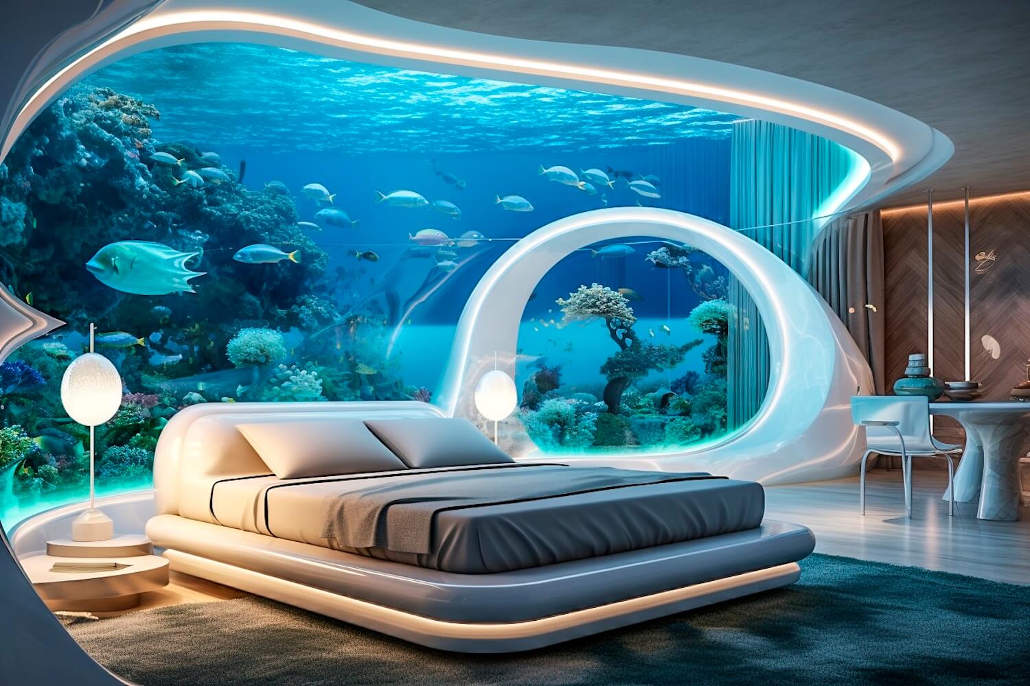 AquaHarmony: Futuristic Coastal Living b|Futuristic