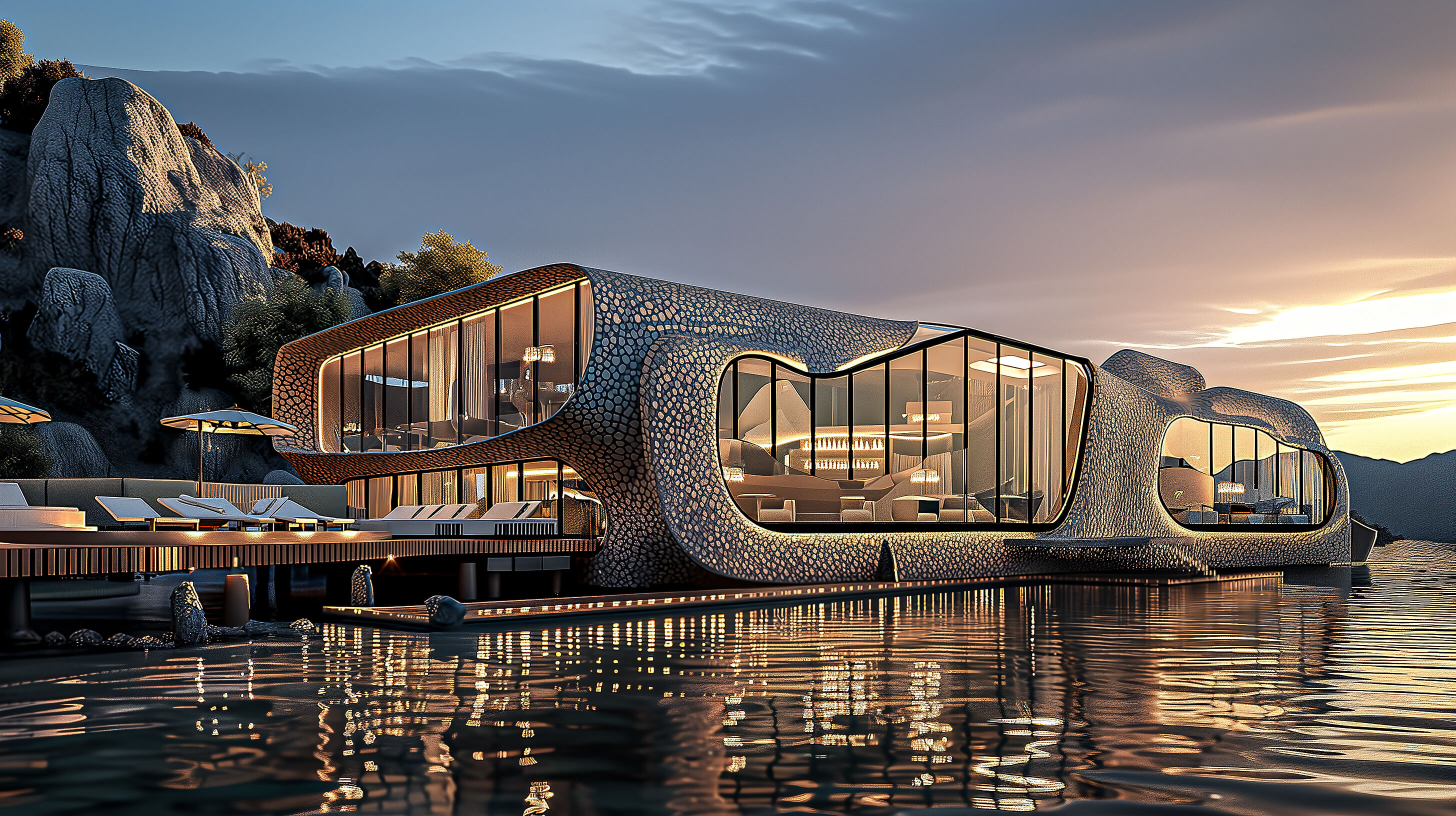 Modern-sustainable style hotel made of m|Futuristic